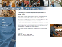Tablet Screenshot of abehrensapplianceservice.com